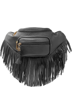 Fashion Fringe Tassel Fanny Pack Waist Bag KL088 BLACK